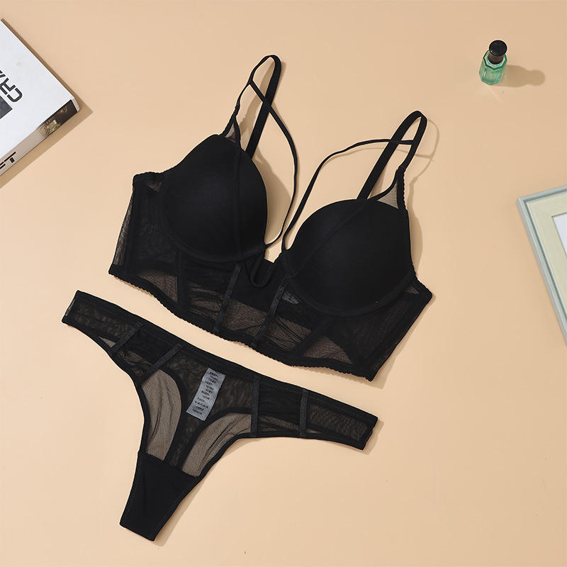 Quality Breathable 4-Way Stretch Moisture-Wicking Lace Stretch Nylon Bodysuit Bra Set for Women factory