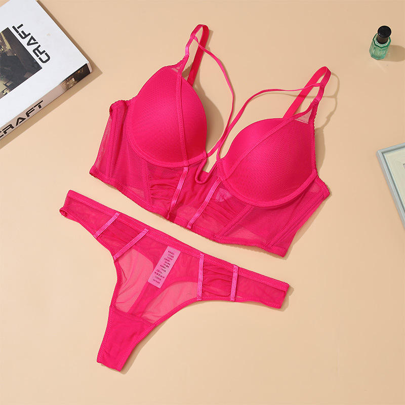 Quality Breathable 4-Way Stretch Moisture-Wicking Lace Stretch Nylon Bodysuit Bra Set for Women factory