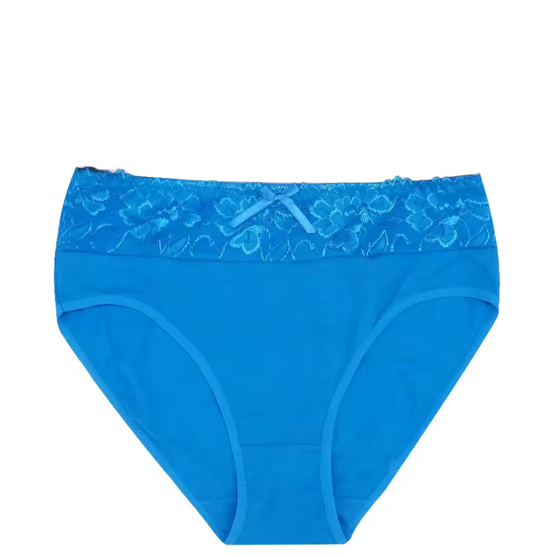 Quality Graceful Lace Plus Size Breathable Cotton Lady's Brief for Lounge Comfort factory