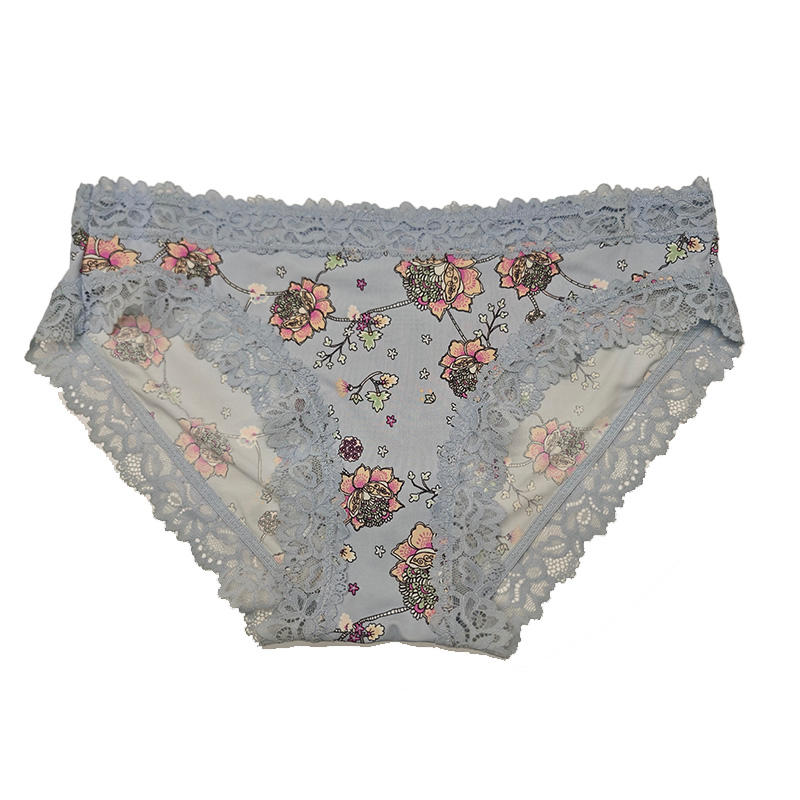 Calidad Polished Lace Breathable Comfortable Fit Lady's Brief for Lounge and Everyday Wear fábrica