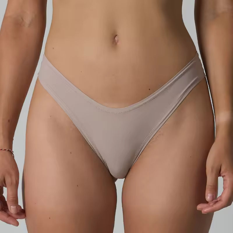 Quality Quick-Dry Sports Polyamide Breathable Micro-Pore Knit Flattering Contoured Fit Lady's Thong for Workout and Yoga factory