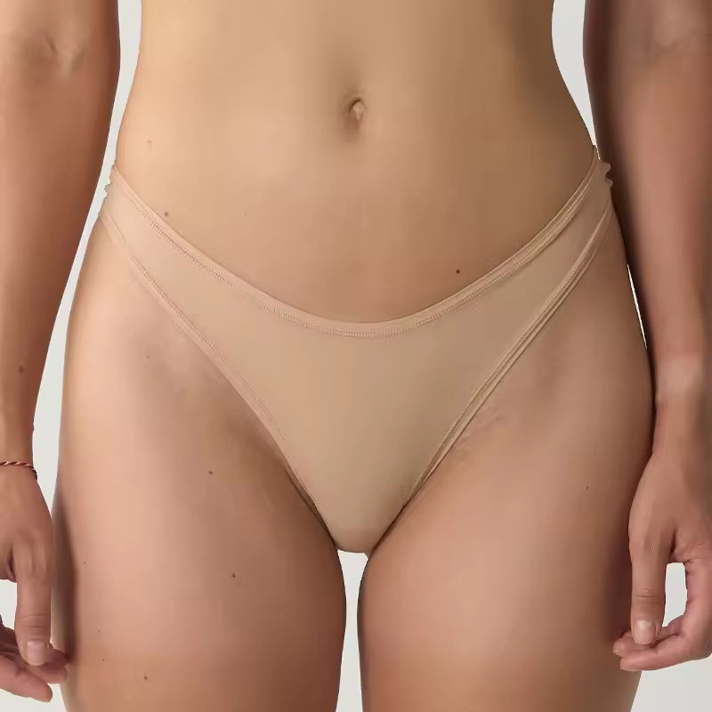 Quality Quick-Dry Sports Polyamide Breathable Micro-Pore Knit Flattering Contoured Fit Lady's Thong for Workout and Yoga factory