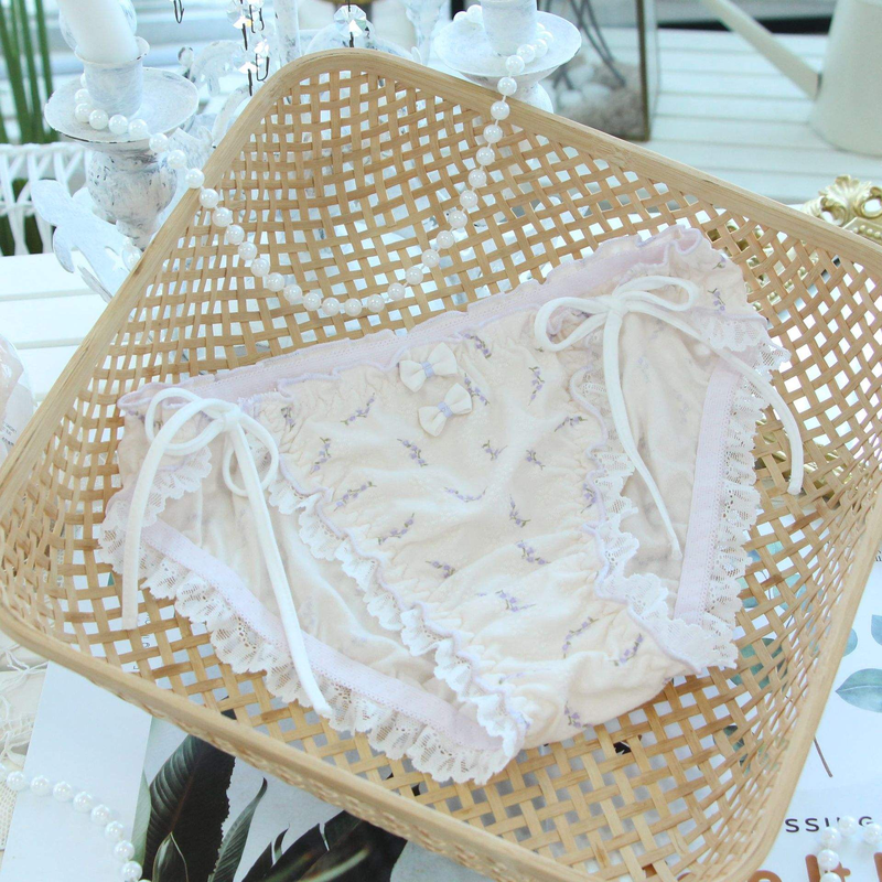 Quality Breathable Cotton Lady's Brief with Gentle Comfort Waistband and Delicate Lace Trim for Lounge Comfort factory