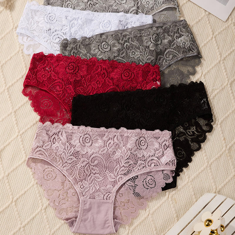 Quality Lightweight Breathable Lady's Brief with Delicate Lace for Everyday Multi Activewear factory