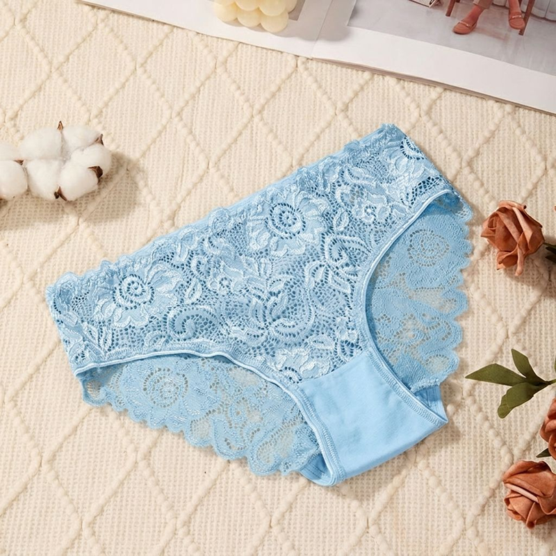 Quality Lightweight Breathable Lady's Brief with Delicate Lace for Everyday Multi Activewear factory