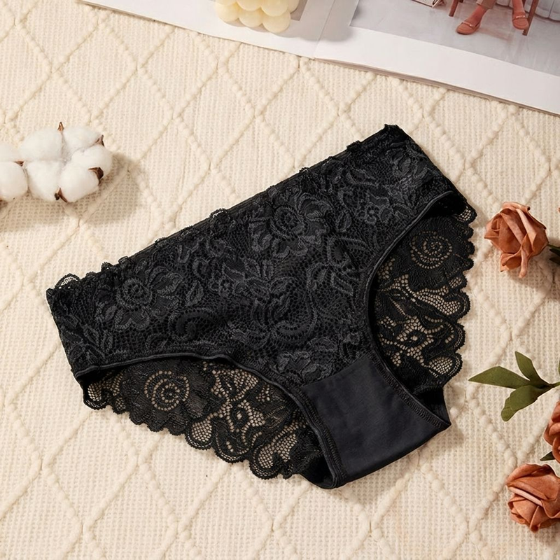 Quality Lightweight Breathable Lady's Brief with Delicate Lace for Everyday Multi Activewear factory