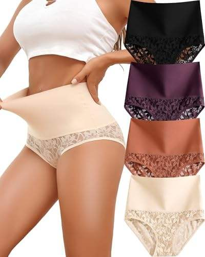 Quality Plus Size Stretchy Breathable Lace Women's Briefs for Postpartum Comfort factory
