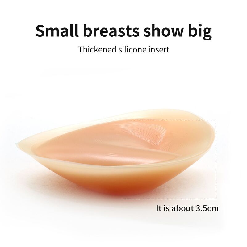 Quality Heart-Shaped Thickened Silicone Bra Insert with Ultra-Thin Seamless Edge for Invisible Chest Shaping Under Formal Wear factory
