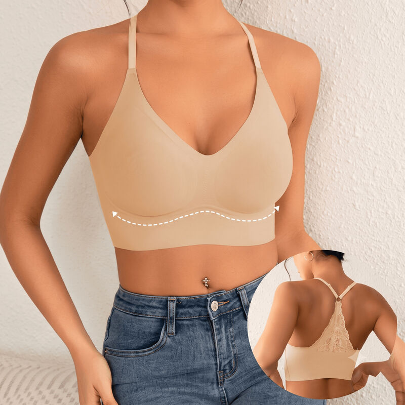 Quality Breathable Soft Flexible Seamless Jelly Sports Bra and Wireless Jelly Bra for Daily Light Exercise factory