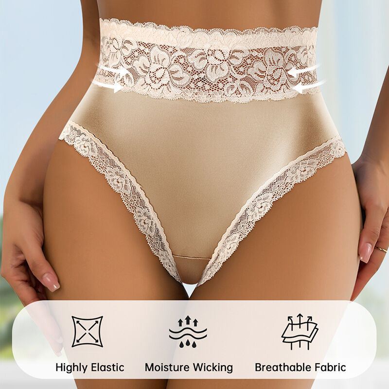 Quality Breathable Stretchable Mid-rise Ladies Briefs Soft Satin Lacy Women's Briefs for Sleeping Lounge at Home factory