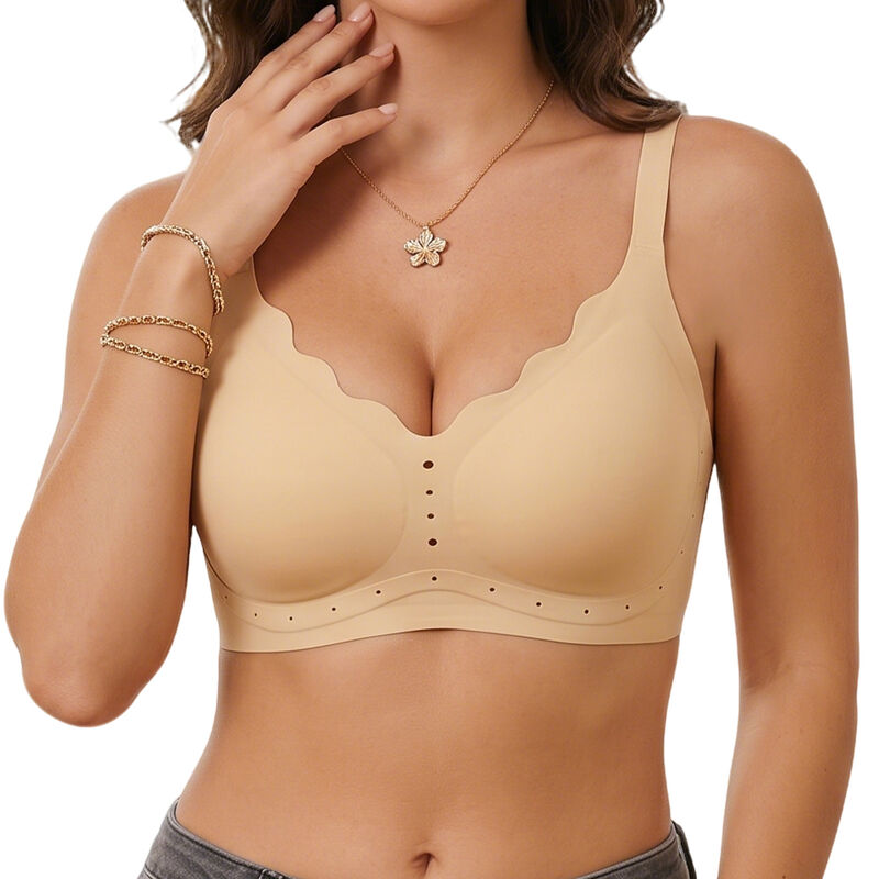 Quality Vented Breathable Seamless Smooth Wire-Free Seamless Jelly Sports Bra for Yoga Lounge Daily Wear factory