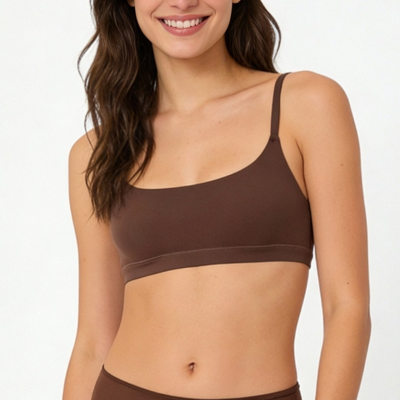 Quality Elastic Versatile Soothing Racerback Bra Wire-Free Everyday Bra for Daily Commute and Office Work factory