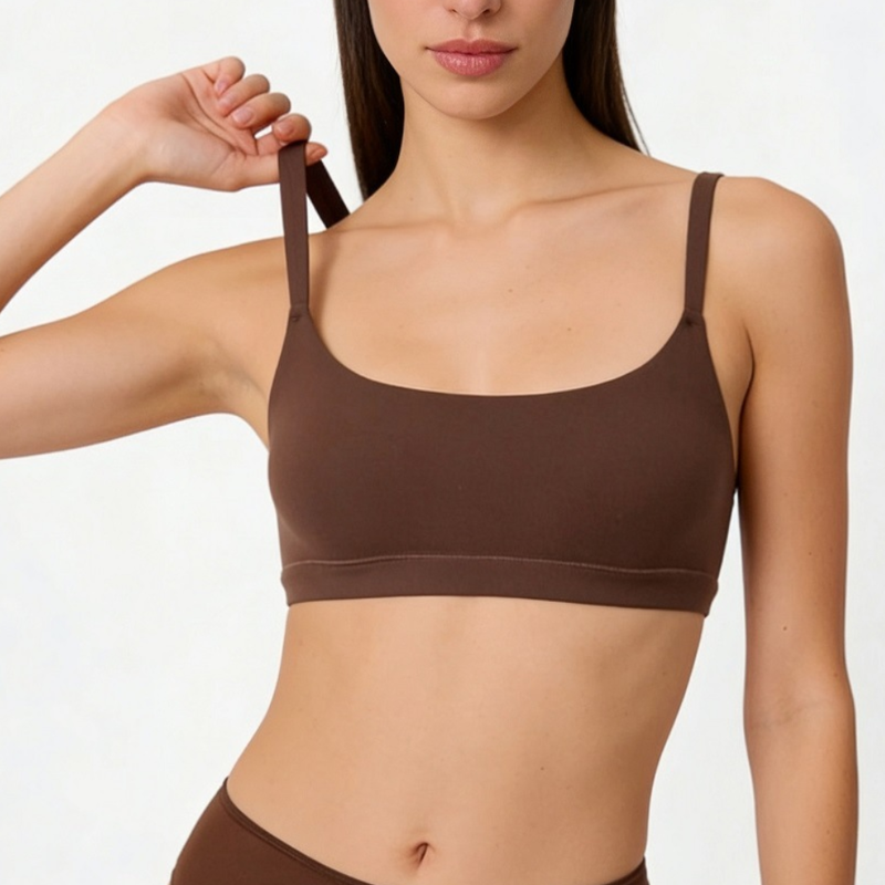 Quality Elastic Versatile Soothing Racerback Bra Wire-Free Everyday Bra for Daily Commute and Office Work factory