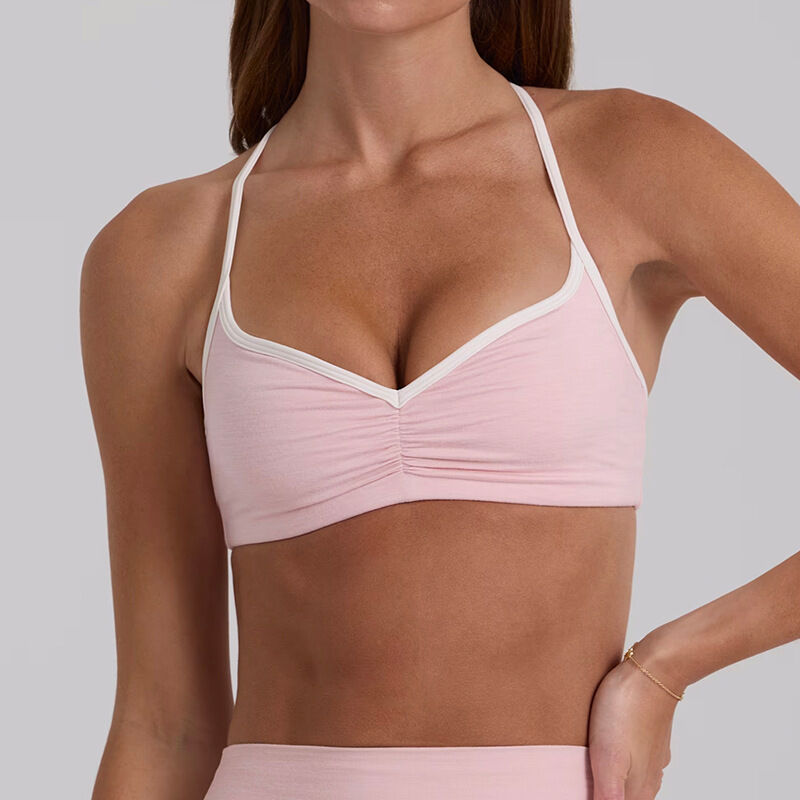 Quality Breathable Unrestricted Lightweight Minimal Sports Bra Wire-Free Seamless Sports Bra for Lounge Gym Light Exercise factory