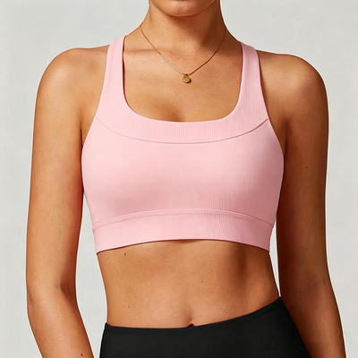 Quality Unnoticeable Flat Fresh Seamless Jelly Sports Bra For Layering Under Tees factory
