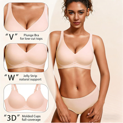 Quality Soothing Contoured Sturdy Seamless Jelly Sports Bra For Office And Go Anywhere factory