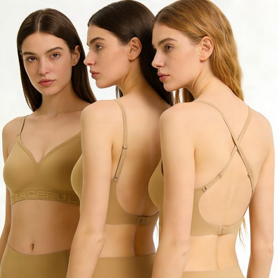 Quality Gentle Supportive Flattering Seamless Jelly Sports Bra For Multi Sport factory