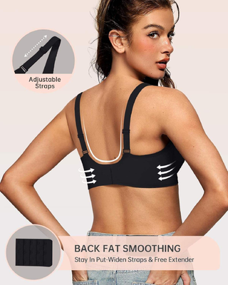 Quality Elastic Supportive Breathable Seamless Jelly Sports Bra For Yoga Home Workouts factory