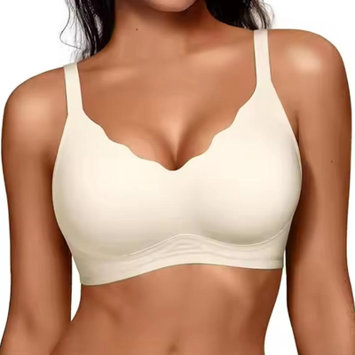 Quality Breathable Unnoticeable Unshifting Seamless Jelly Sports Bra For Work factory