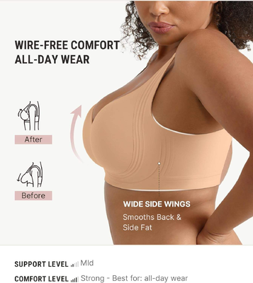 Quality Unnoticeable Breathable Quick - Dry Everyday Jelly Push Up Bra For Yoga factory
