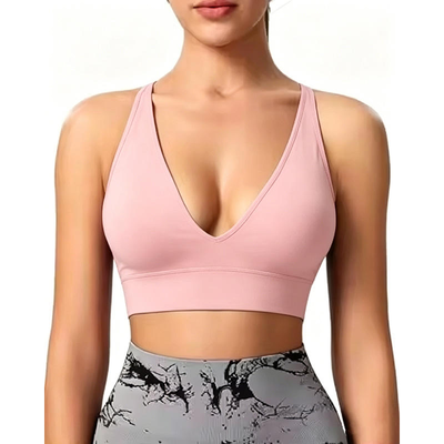 Quality Elastic Criss-cross Translucent Breathable Jelly Push Up Bra For Yoga Pilates factory