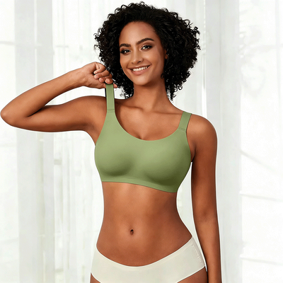 Quality Breathable Stable U - Back Invisible Jelly Push Up Bra For Daily Wear factory