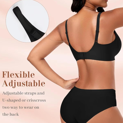 Quality Seamless Bare Versatile Everyday Jelly Push Up Bra For Under Tees factory