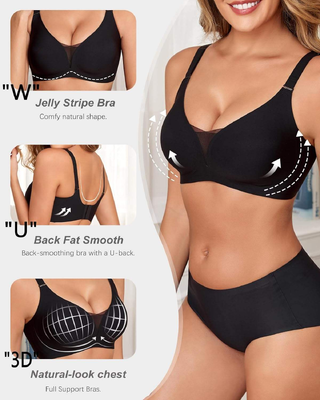 Quality Refreshing Adjustable Sporty Wireless Jelly Strip Bra For Home Workouts factory