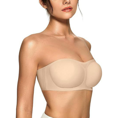 Quality Elastic Flattering Invisible Wireless Jelly Strip Bra For Layering factory