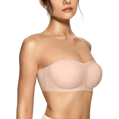 Quality Elastic Flattering Invisible Wireless Jelly Strip Bra For Layering factory