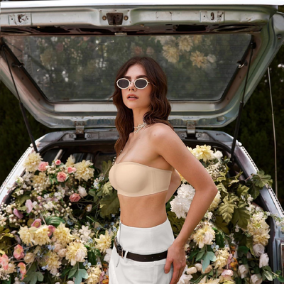 Quality Elastic Flattering Invisible Wireless Jelly Strip Bra For Layering factory