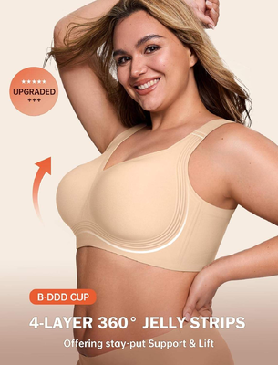 Quality Breathable U - Back Weightless Wireless Jelly Strip Bra For Everyday factory
