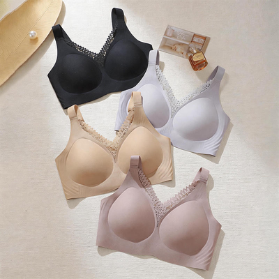 Quality Elegant Soft Ventilated Support Wireless Jelly Strip Bra For Everyday factory