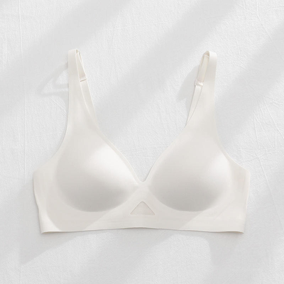Quality Translucent Stretchy Seamless Wireless Jelly Strip Bra For Lounge Sleep factory
