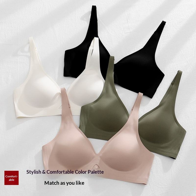 Quality Translucent Stretchy Seamless Wireless Jelly Strip Bra For Lounge Sleep factory