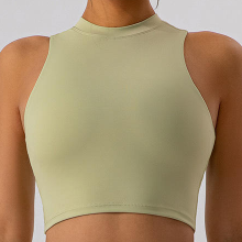 Quality Racerback Elastic Breathable Supportive Sport Wire Free Bra For Yoga factory