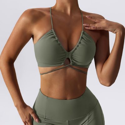 Quality Elastic Flattering Versatile Sport Wire Free Bra For Home Workouts factory