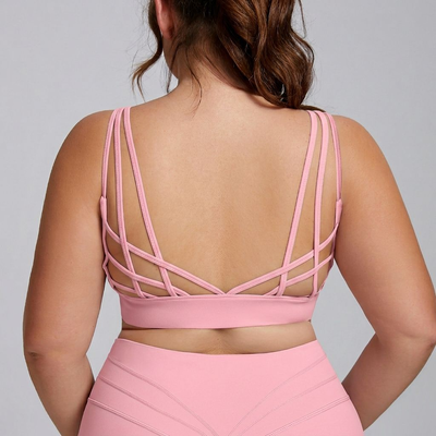 Quality Strappy Weightless Supportive Versatile Sport Wire Free Bra For Everyday factory