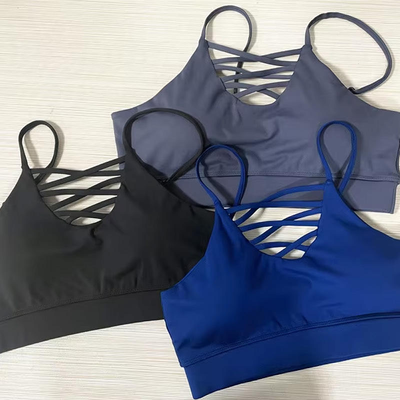 Quality Versatile Supportive Strappy Firm Sport Wire Free Bra For Home Workouts factory