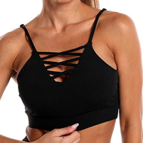 Quality Versatile Supportive Strappy Firm Sport Wire Free Bra For Home Workouts factory