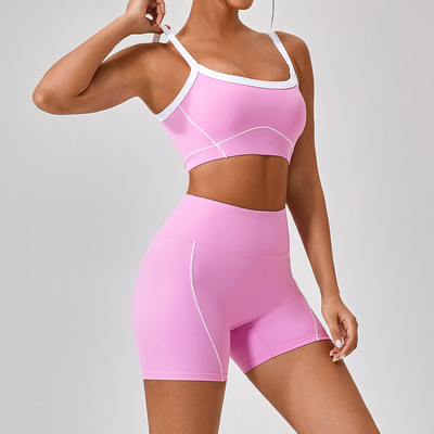 Quality Supportive Flattering Breathable Sport Wire Free Yoga Set For Home Workouts factory