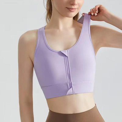 Quality Breathable Racerback Shaping Supportive Sport Wire Free Bra For Running factory