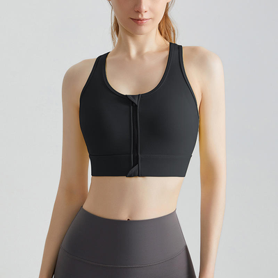 Quality Breathable Racerback Shaping Supportive Sport Wire Free Bra For Running factory