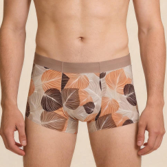 Quality Modal Ice Silk Blend Men's Boxer Briefs with Breathable Moisture Control and No-Roll Anti-Ride Construction factory