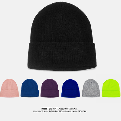 Quality  Unisex Plain Solid Warm Hat Acrylic Knit Beanie For Winter Use factory