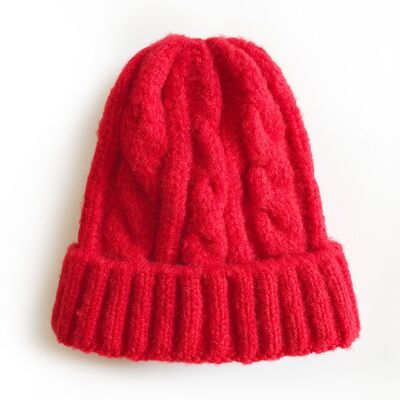 Quality Classic Cable-Knit Thickened Winter Hat with Thermal Insulation for Versatile All-Scenario Wear factory