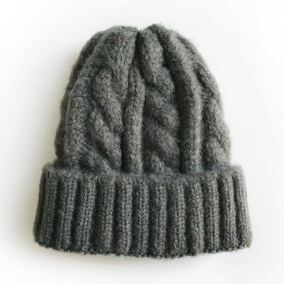 Quality Classic Cable - Knit Thickened Beanie Pullover Warm Hat For Autumn Winter  factory