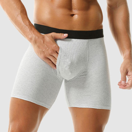 Quality Versatile Long ‑ Leg Elastic Men's Breathable Boxer Briefs For Gym Workouts factory