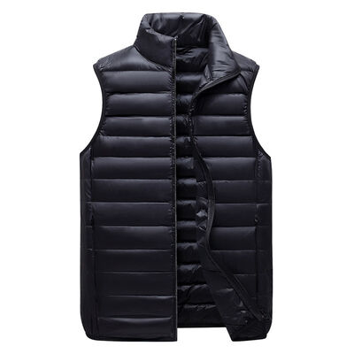 Quality Windproof Lightweight Down Vest with Stand-Up Collar for Outdoor Activities factory