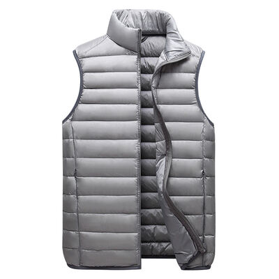 Quality Windproof Lightweight Down Vest with Stand-Up Collar for Outdoor Activities factory
